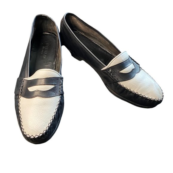 Cole Haan Shoes Cole Haan Womens Navy White Leather Spectator Penny